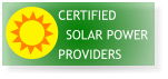 CERTIFIED     SOLAR POWER PROVIDERS